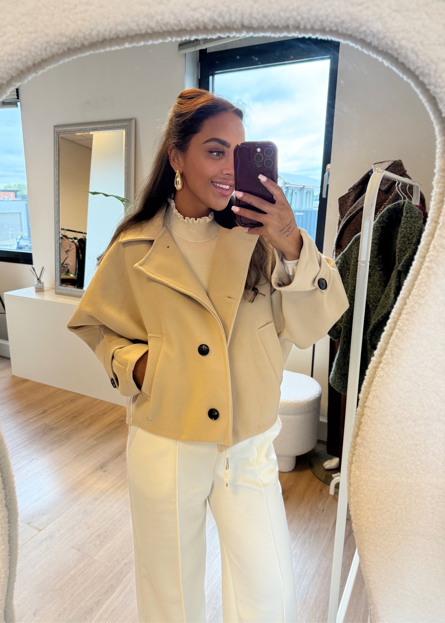 Benthe butterfly trenchcoat beige