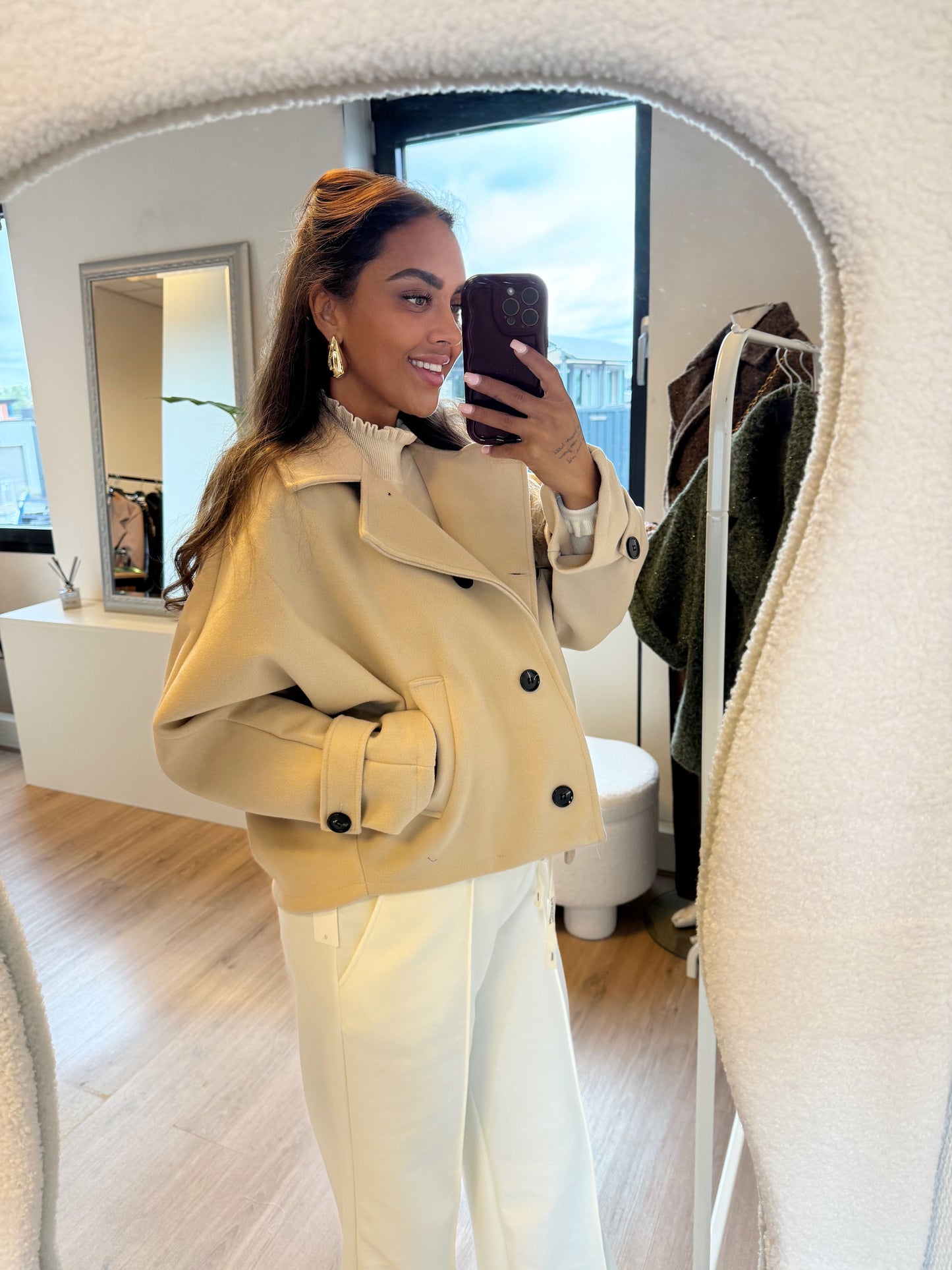 Benthe butterfly trenchcoat beige