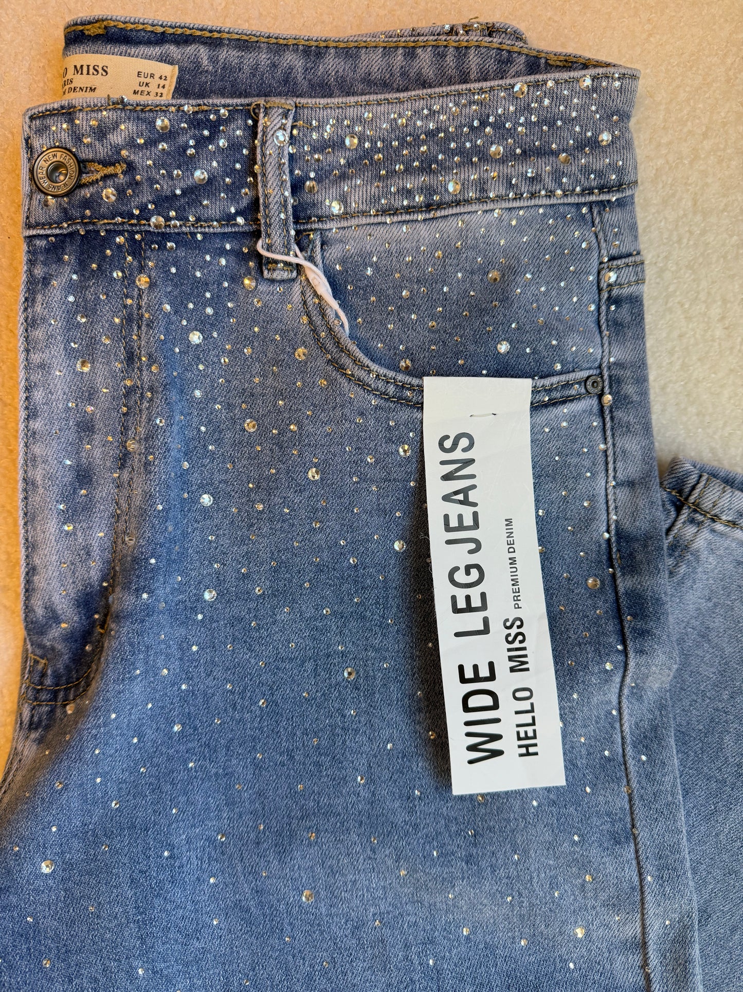 Sequin jeans wide leg blue
