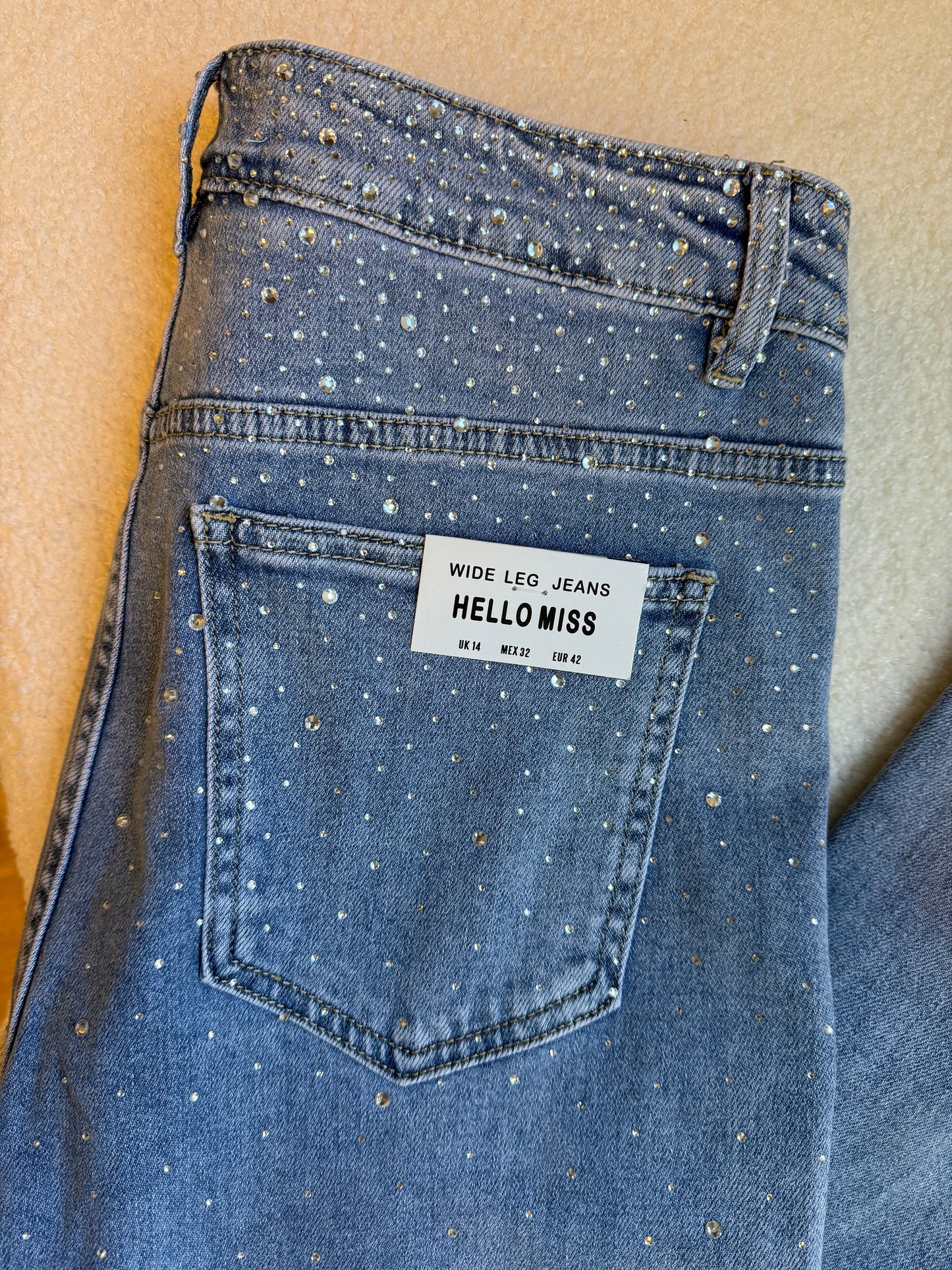 Sequin jeans wide leg blue