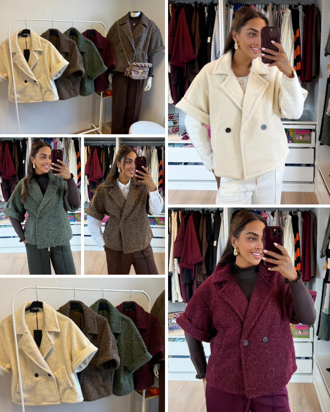 Nora soft glitter jacket bordeaux