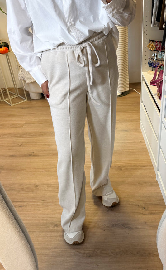 Sophia soft glitter jogger beige