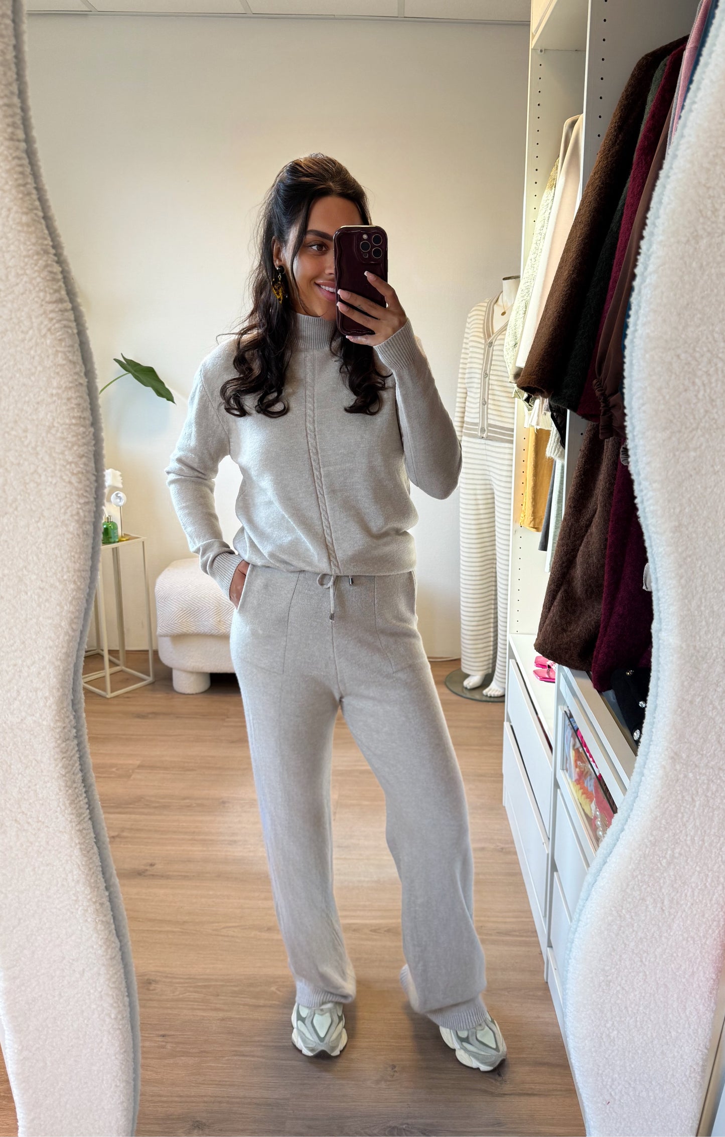 Comfy two piece set beige