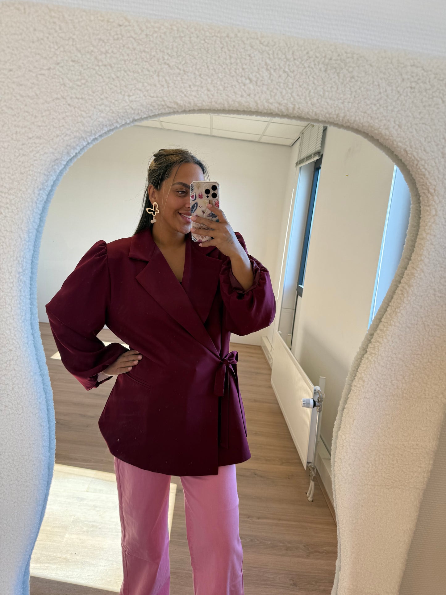 Bodie balloon blazer bordeaux