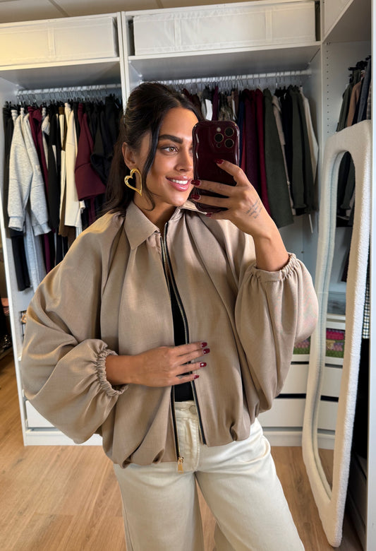 Beau butterfly jacket taupe