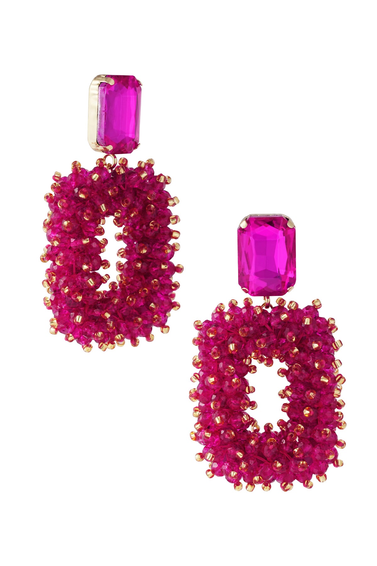 Glam Party Earring - Roze Fuchsia