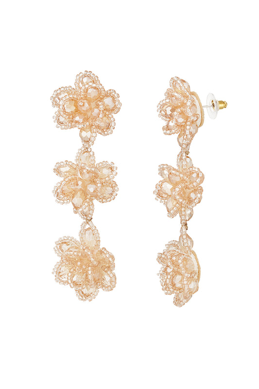 Blossom Statement Earrings - Champagne