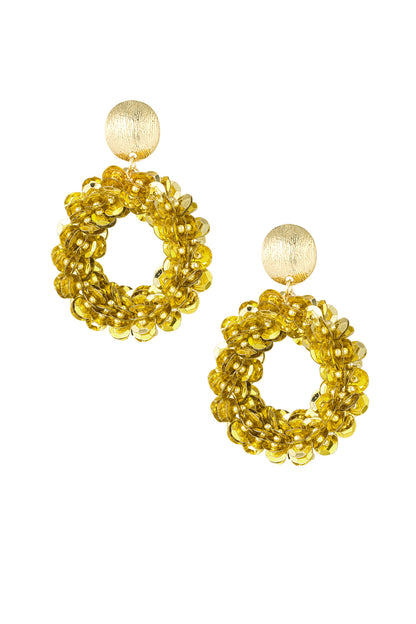 Sequin Spark Earrings - Gold