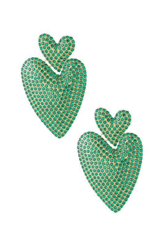 Chasing Love Earrings - Green