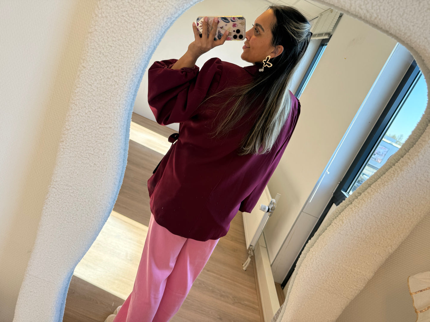 Bodie balloon blazer bordeaux