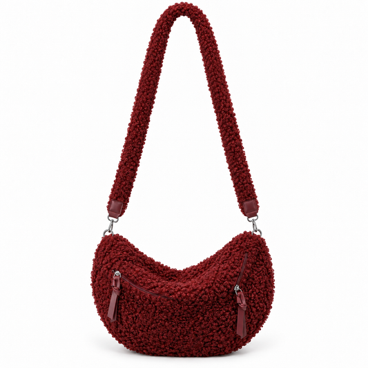 Teddy tas XL maan model bordeaux