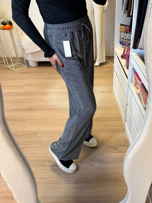 Grazia glitter pants silver