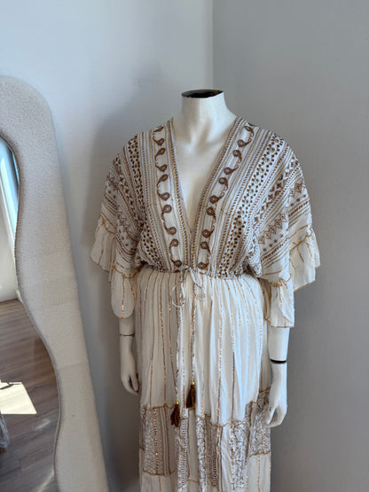 Inaya boho maxi dress offwhite