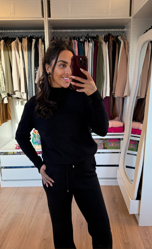 Comfy two piece set black