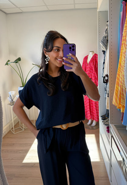 Tess tweedelig pak donkerblauw