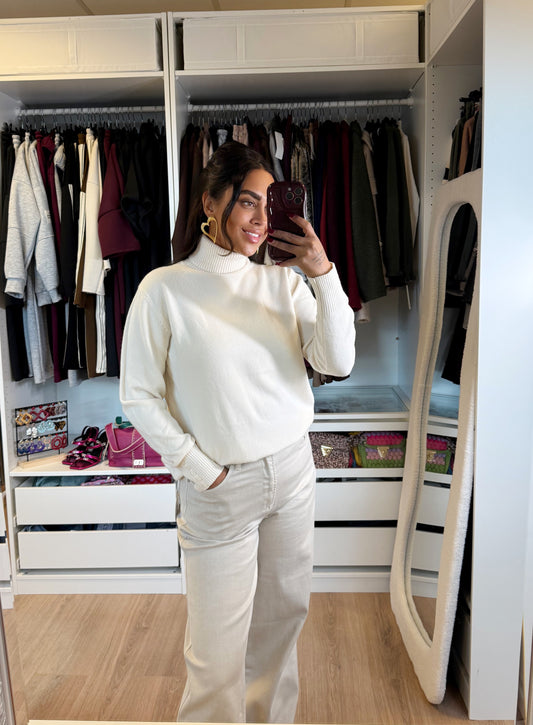 Yara button col offwhite