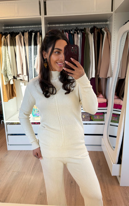 Comfy two piece set crème