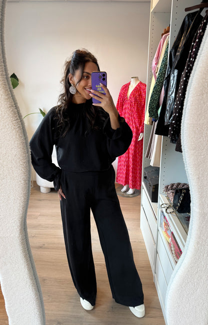 Nina tweedelige set zwart