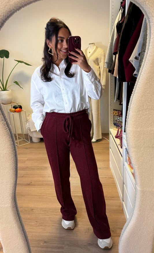 Sophia soft glitter jogger bordeaux
