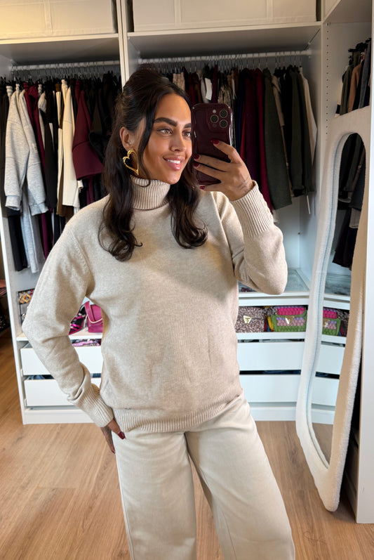 Yara button col beige