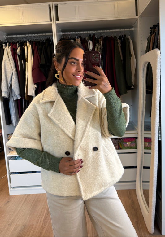 Nora soft glitter jacket offwhite