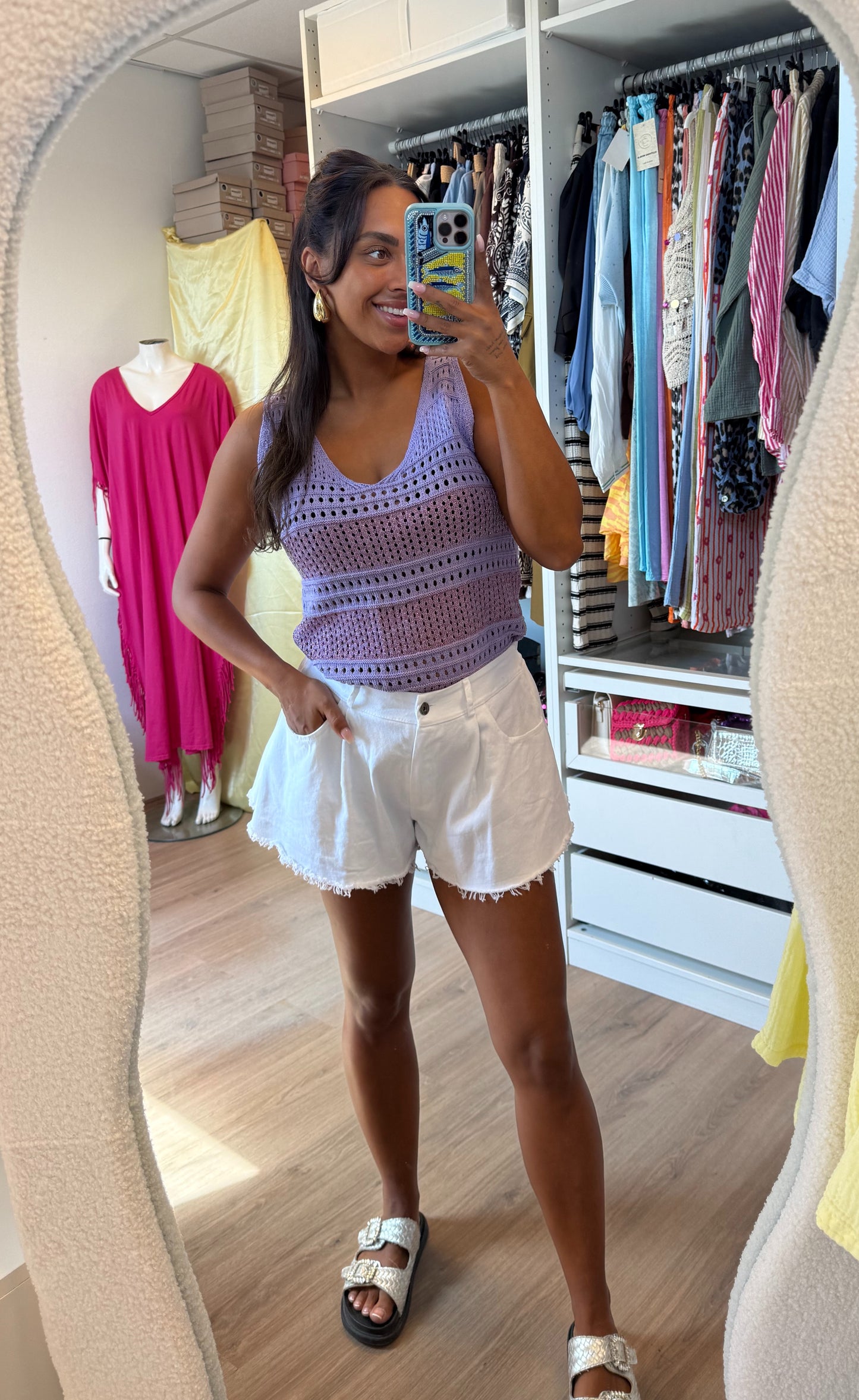 Denim short wit