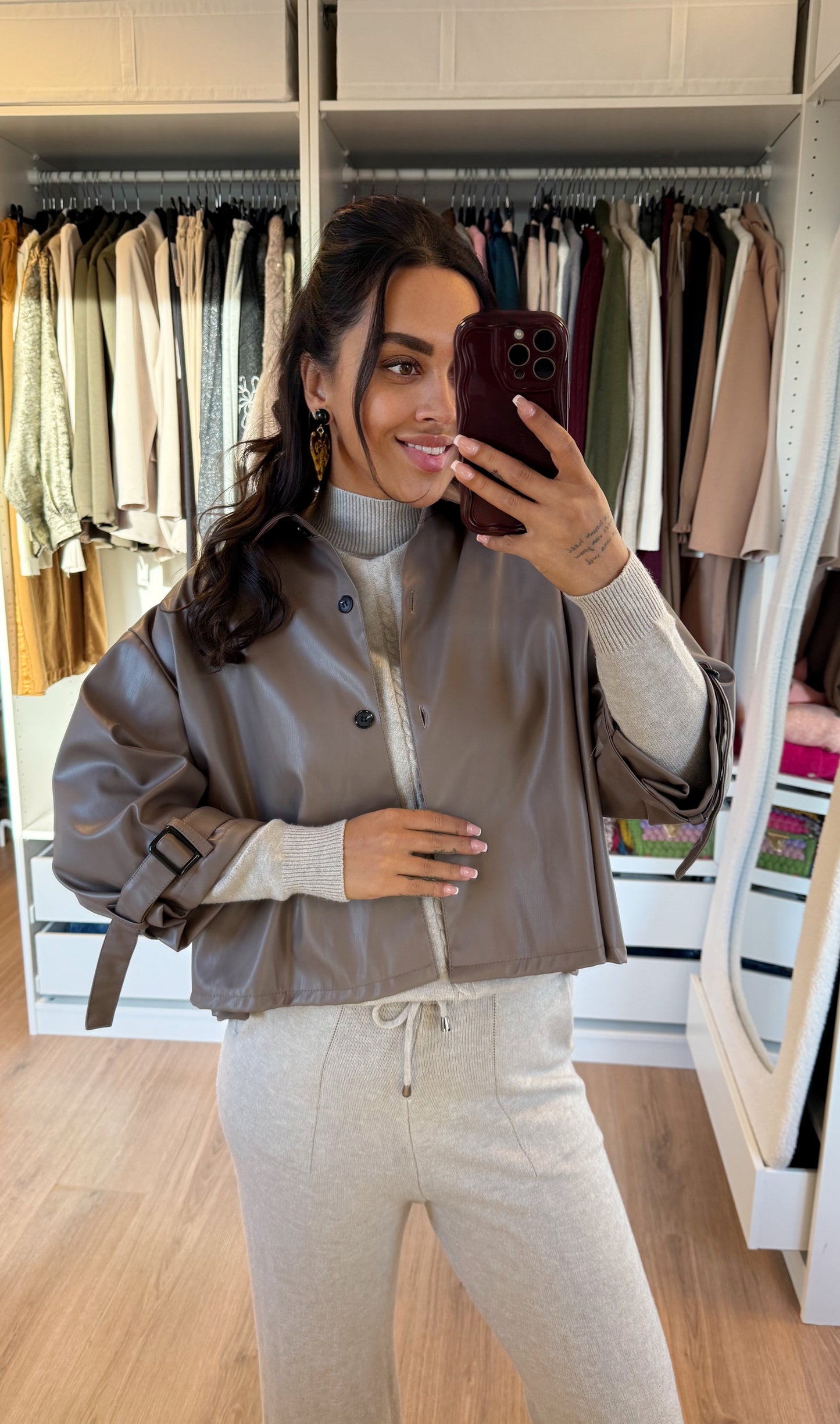Comfy two piece set beige