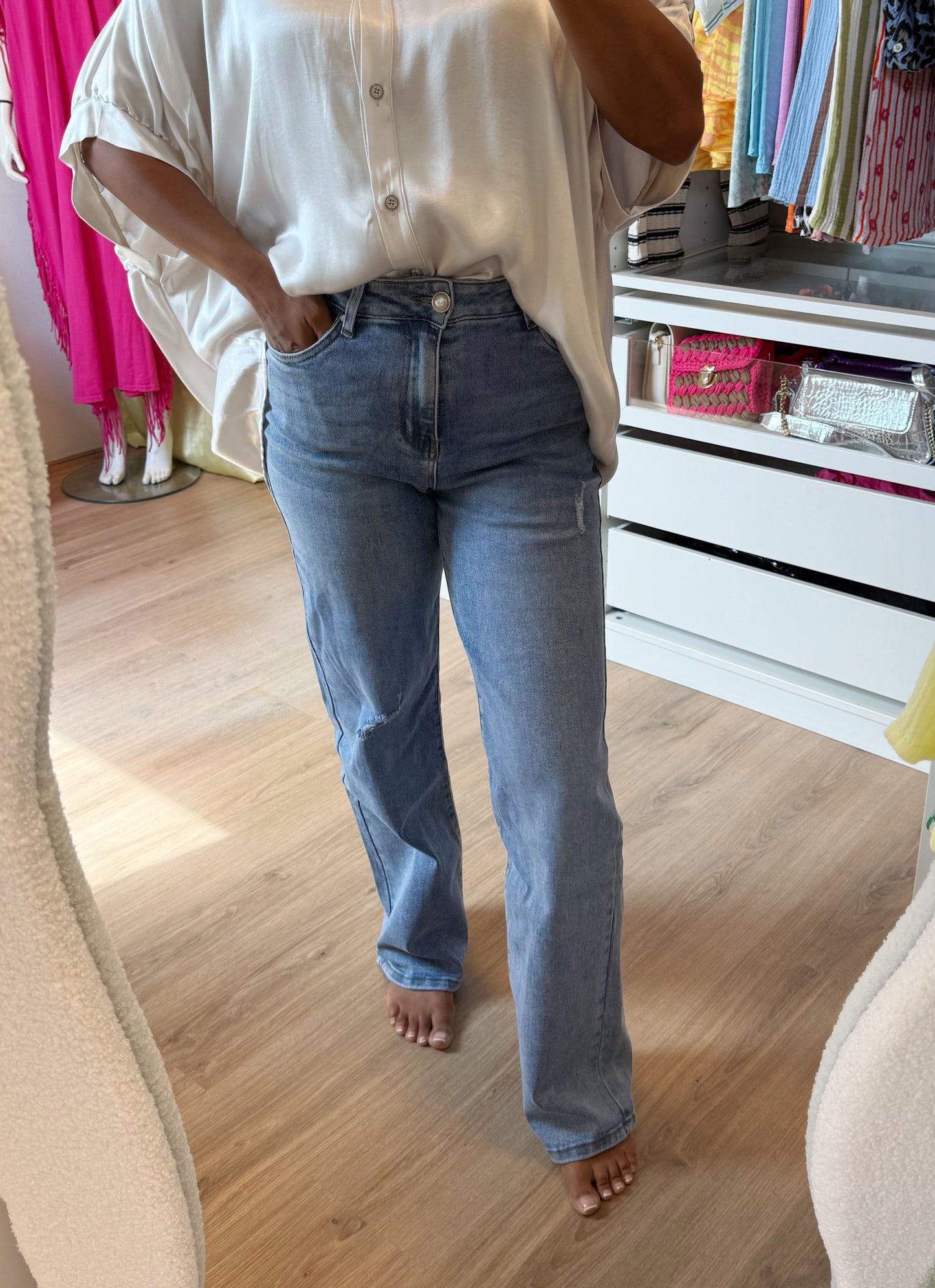 Pearl wide leg jeans