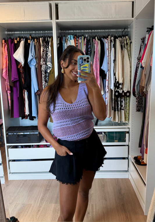 Denim short zwart