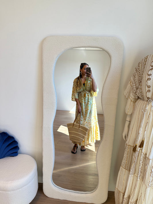 Boho maxi dress green & brown