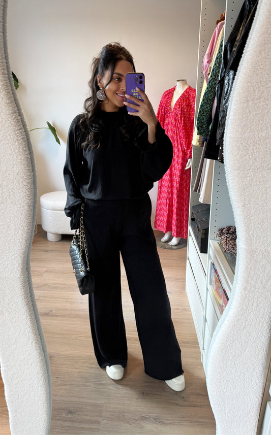 Nina tweedelige set zwart