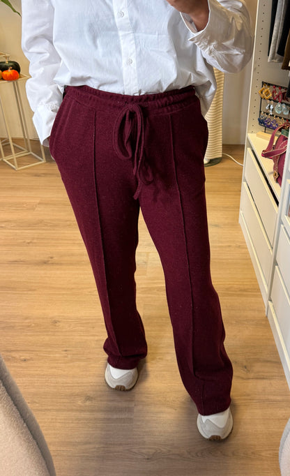 Sophia soft glitter jogger bordeaux