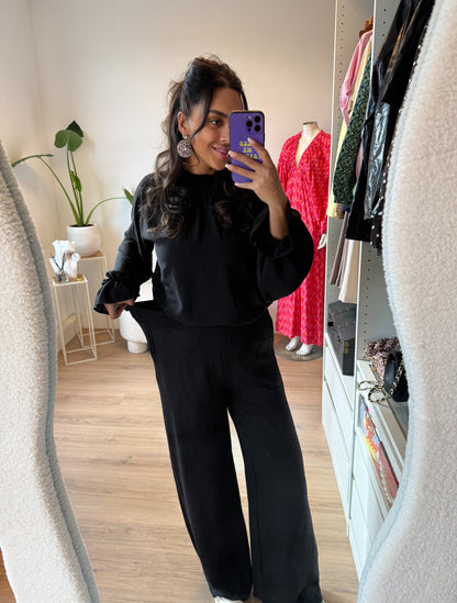 Nina tweedelige set zwart