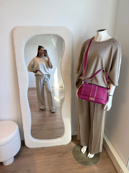 Cleo comfy jogger set beige
