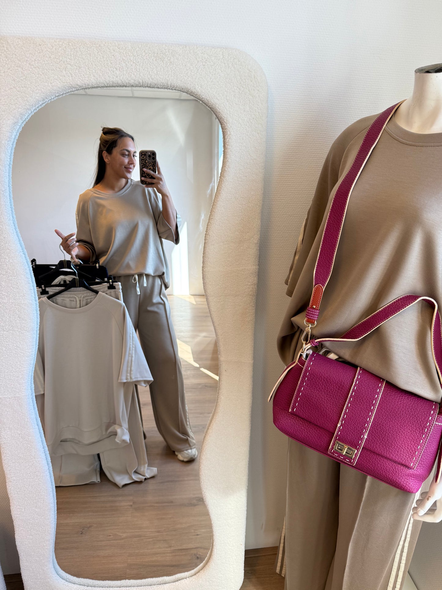 Cleo comfy jogger set taupe