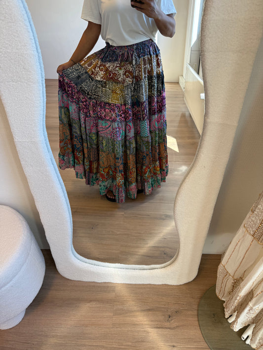 India maxi skirt colorful