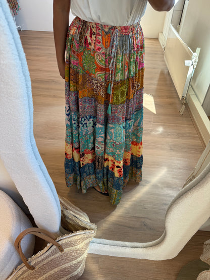India maxi skirt colorful
