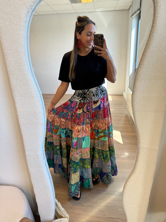 India maxi skirt colorful
