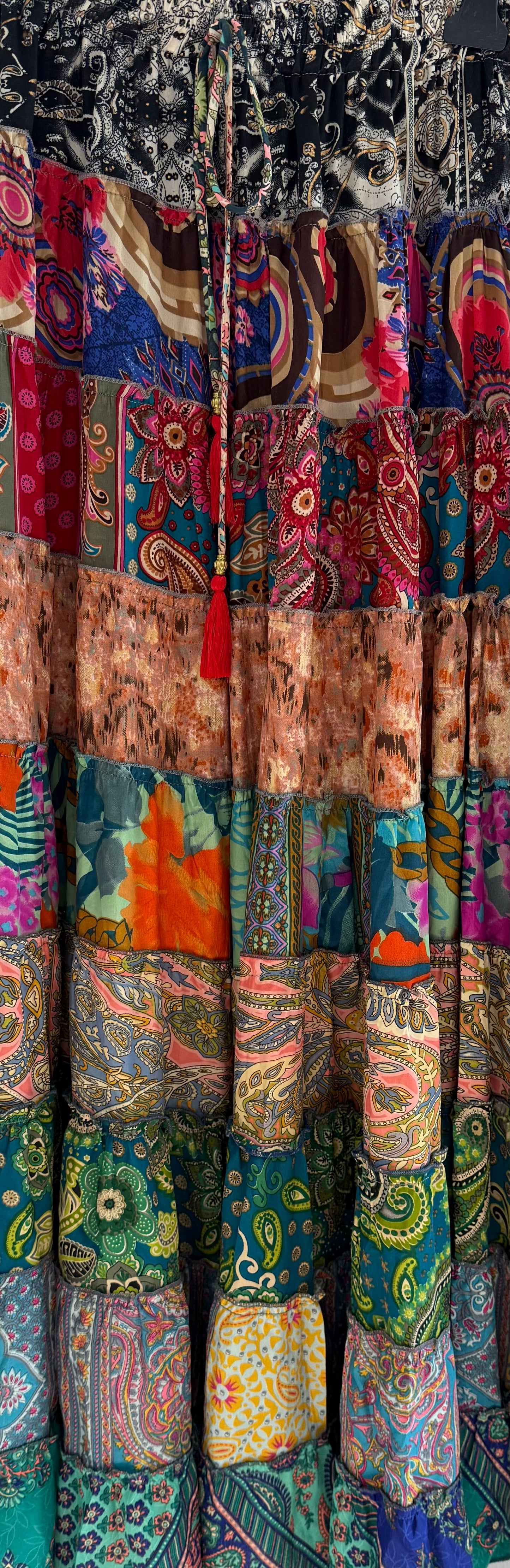 India maxi skirt colorful