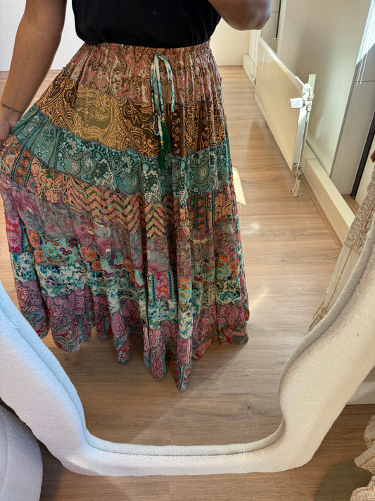 India maxi skirt colorful