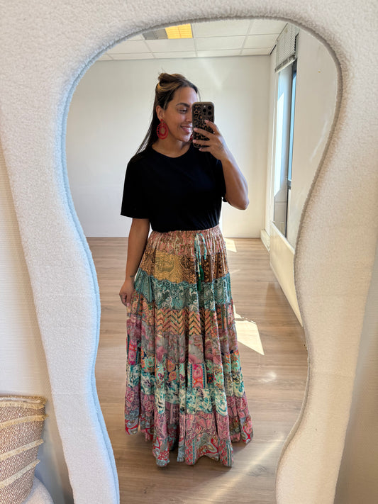 India maxi skirt colorful