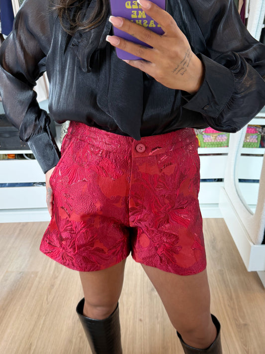Jacquard short rood