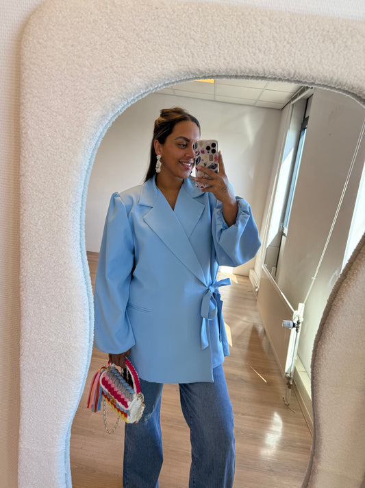 Bodie balloon blazer lightblue