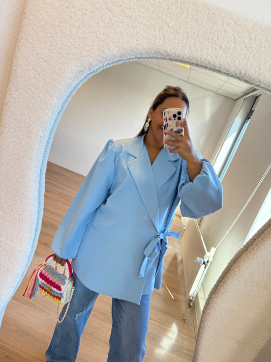 Bodie balloon blazer lightblue