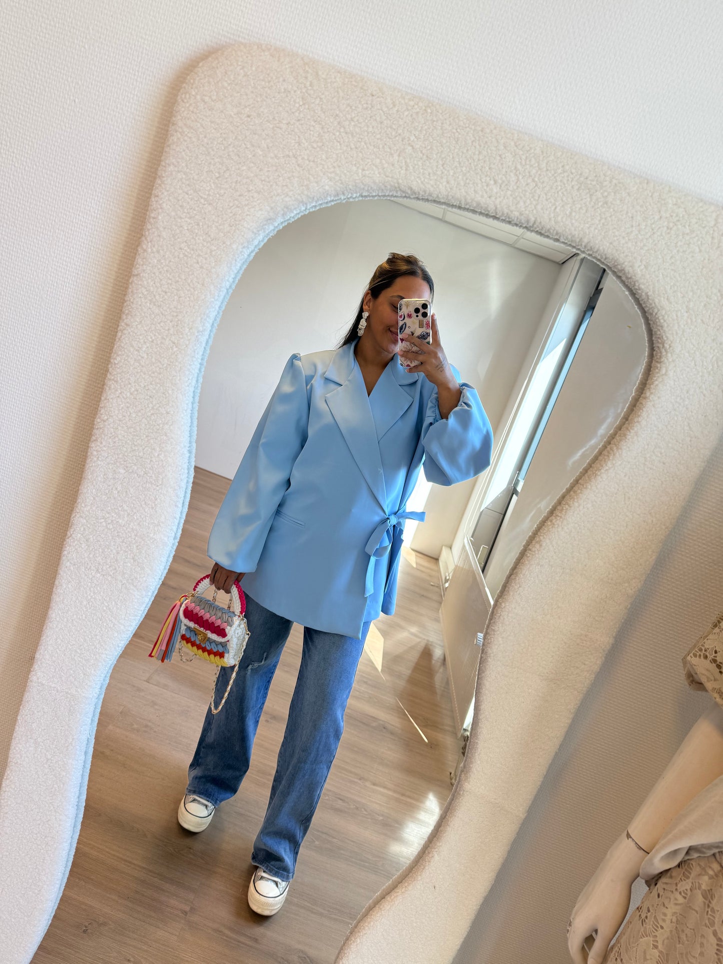Bodie balloon blazer lightblue