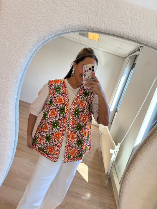 Indira flower gilet