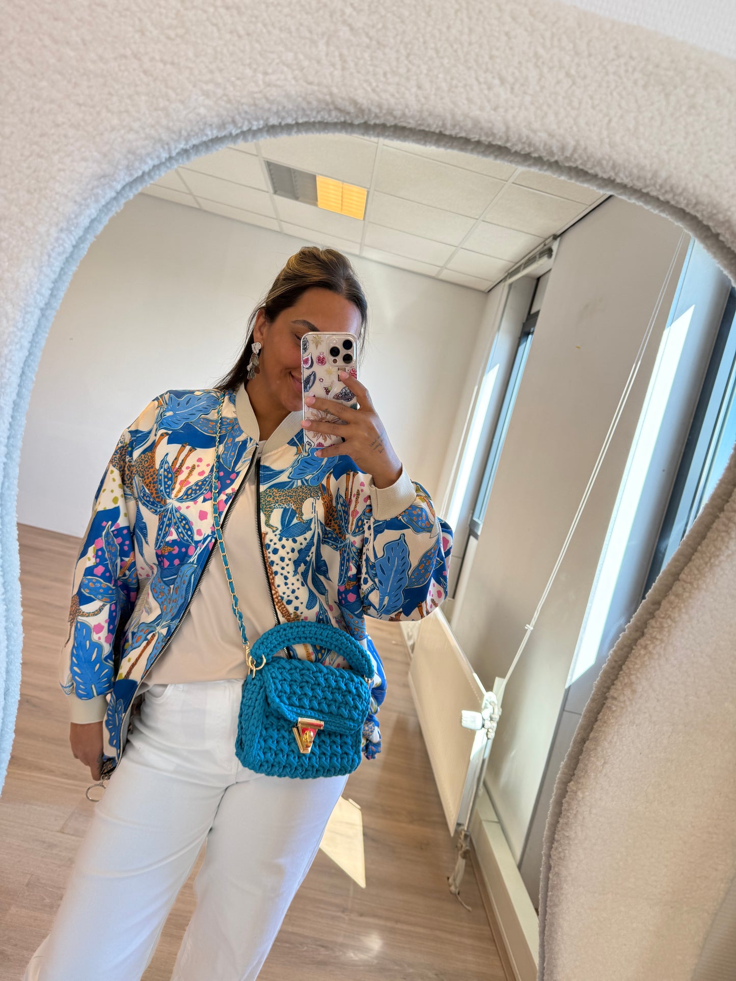 Olivia braided bag ocean blue