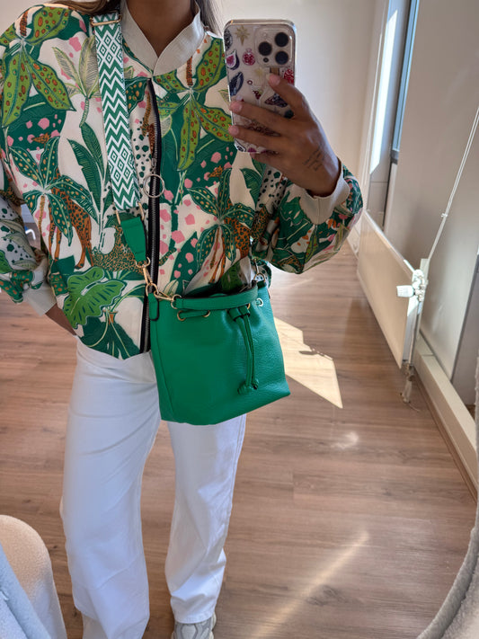 Bucket bag bright green