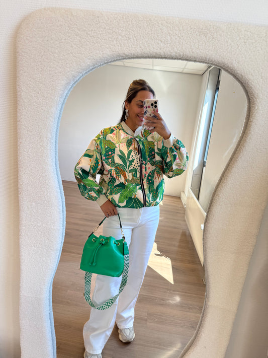 Bucket bag bright green