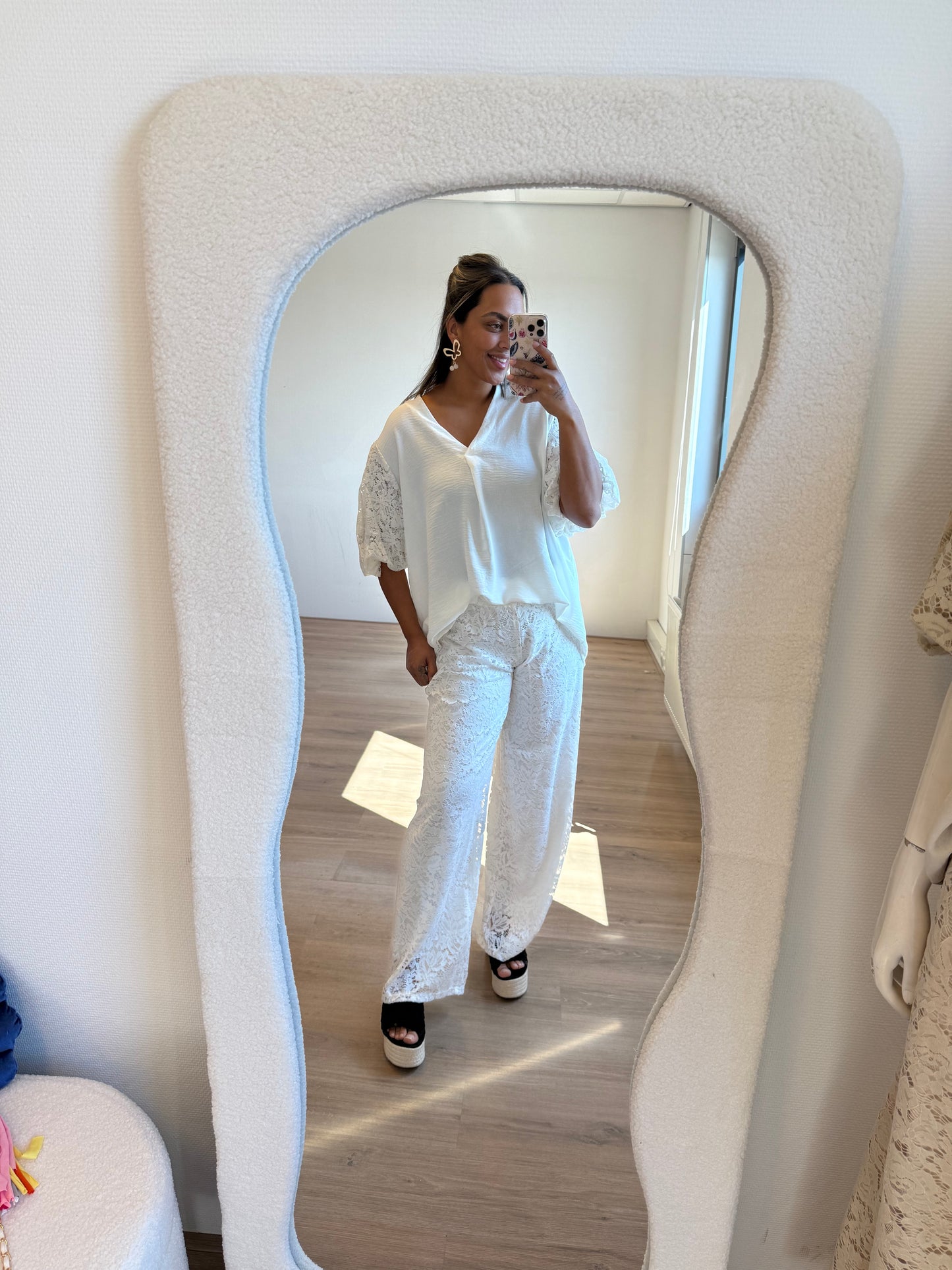 Leah lace pants white